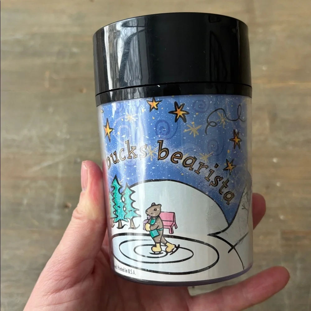 Vintage 1997 Starbucks “Bearista” travel coffee cup